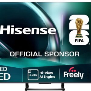 Hisense 55" 55U7QTUK MiniLED QLED 144Hz Smart AI TV - Hi-View AI Engine, 144Hz Game Mode PRO